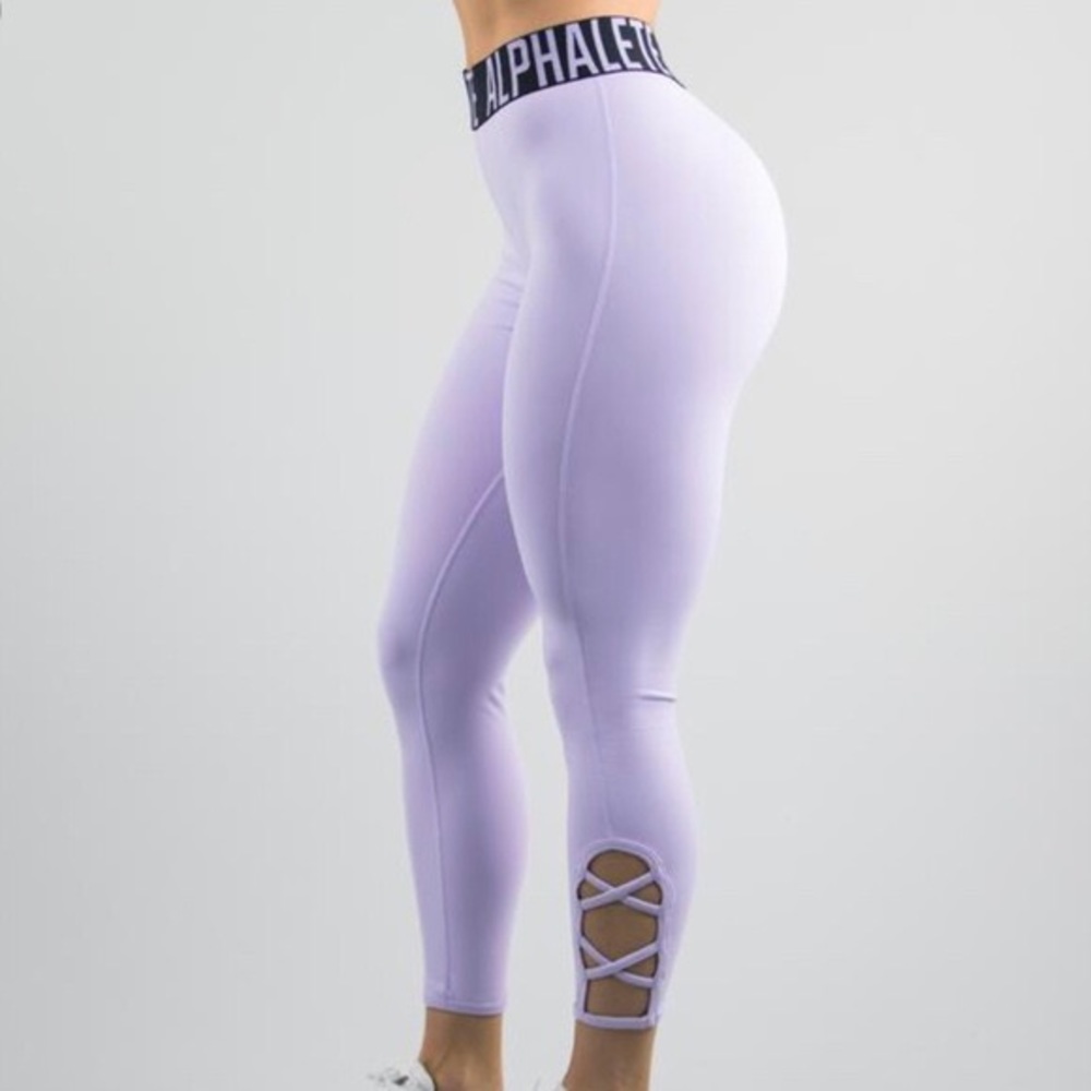 Alphalete cross match leggings lilac